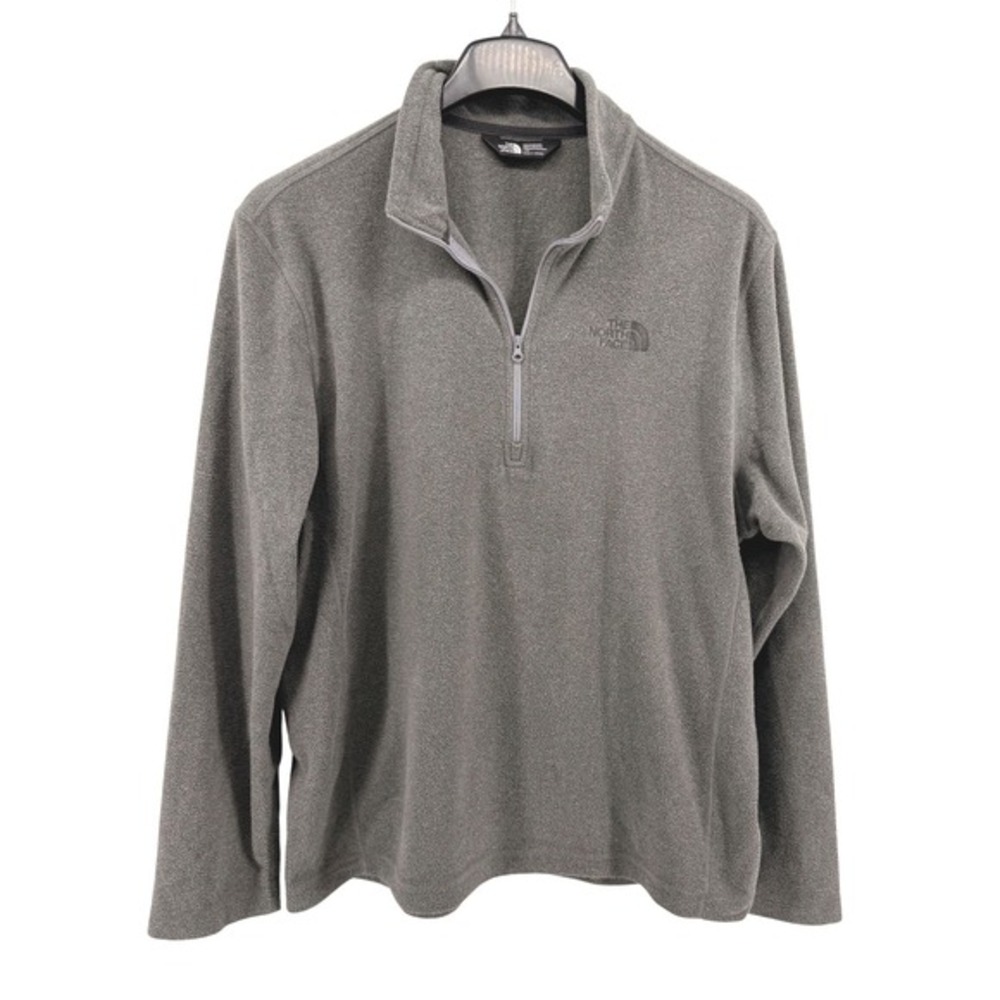 The North Face Fleece Sweater Pullover Mens Large Pre-Owned Quarter 1/4 Zip Gray